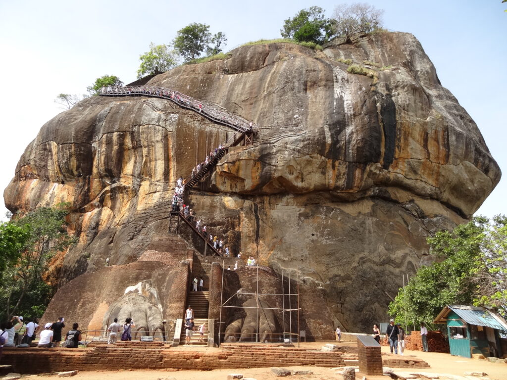 Sigiriya lion gate steps