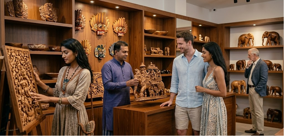Wooden Handicrafts and Elephant Souvenirs